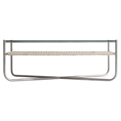 Kendo Glass/Light Grey Wash/Graphite Cocktail Table - Ornate Home