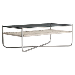 Kendo Glass/Light Grey Wash/Graphite Cocktail Table - Ornate Home