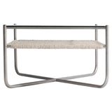 Kendo Glass/Light Grey Wash/Graphite Cocktail Table - Ornate Home