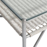 Kendo Glass/Light Grey Wash/Graphite Cocktail Table - Ornate Home