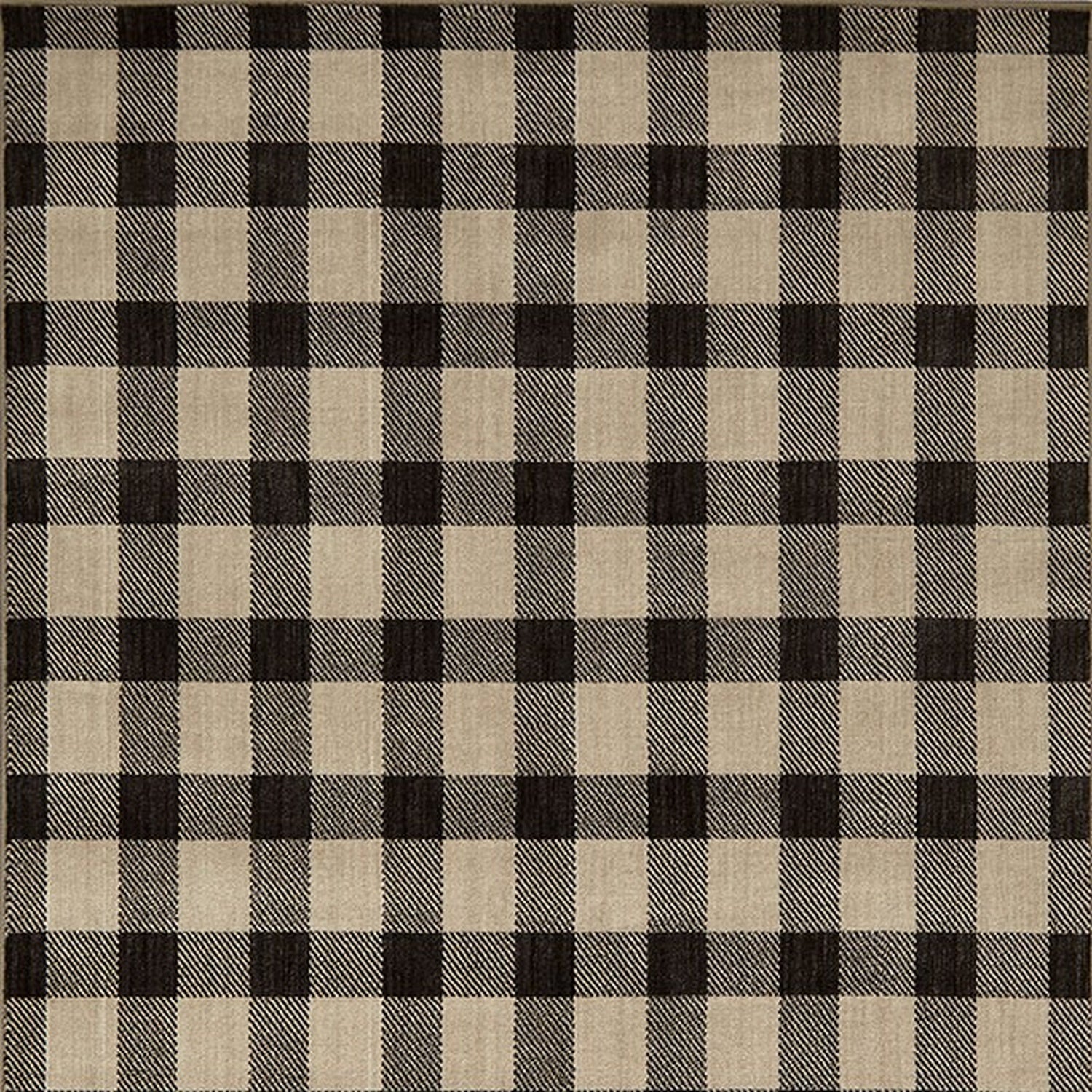 Kendrick Gingham Onyx Small Area Rug - Ornate Home