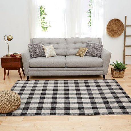 Kendrick Gingham Onyx Small Area Rug - Ornate Home