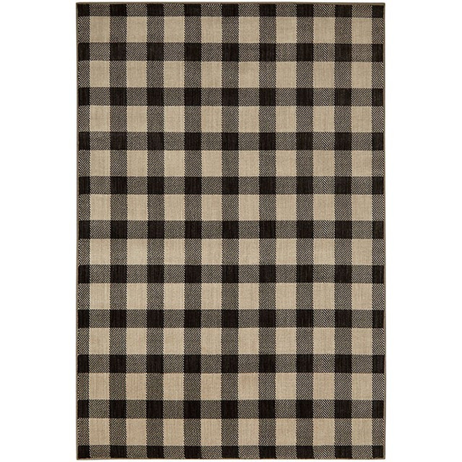 Kendrick Gingham Onyx Small Area Rug - Ornate Home