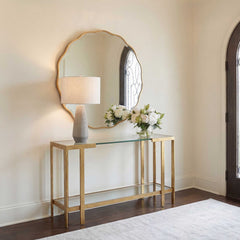 Kendrick Gold Glass Console Table - Ornate Home