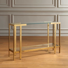 Kendrick Gold Glass Console Table - Ornate Home
