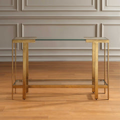 Kendrick Gold Glass Console Table - Ornate Home