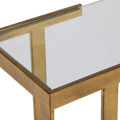 Kendrick Gold Glass Console Table - Ornate Home