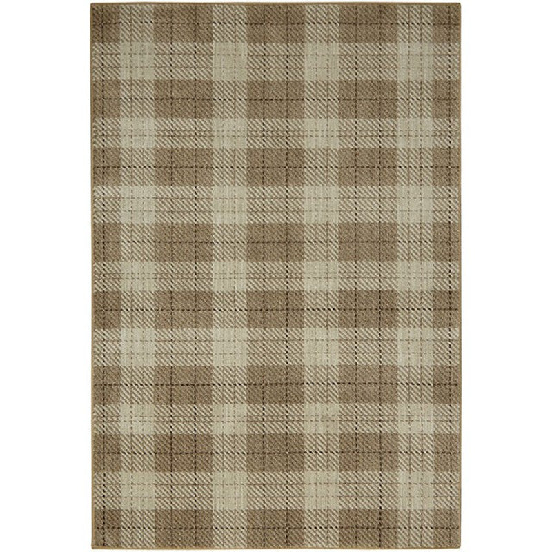 Kendrick Plaid Beige Medium Area Rug - Ornate Home