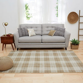 Kendrick Plaid Beige Small Area Rug - Ornate Home