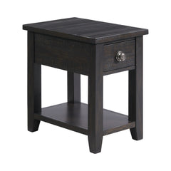Kendyl Espresso Occasional Chairside Table with Power - Ornate Home