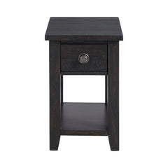 Kendyl Espresso Occasional Chairside Table with Power - Ornate Home