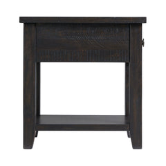 Kendyl Espresso Occasional Chairside Table with Power - Ornate Home