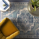 Kenmare Blue Medallion Rug - Clearance - Ornate Home