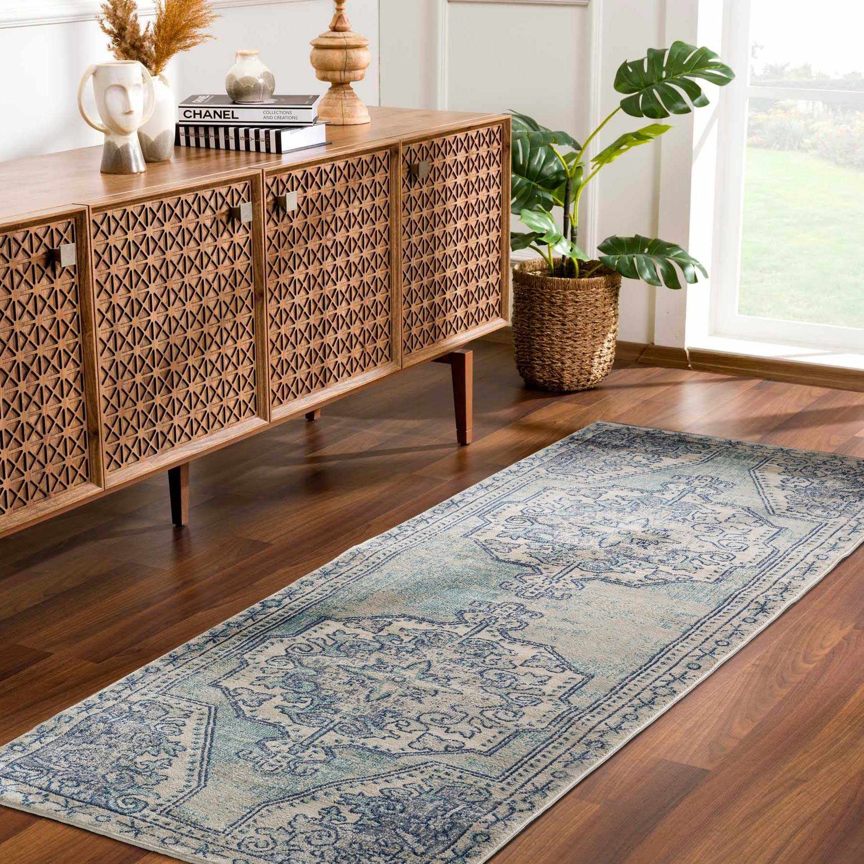 Kenmare Blue Medallion Rug - Clearance - Ornate Home