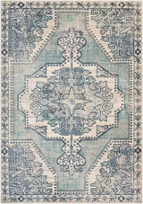 Kenmare Blue Medallion Rug - Clearance - Ornate Home