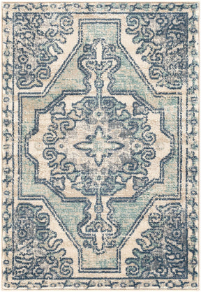 Kenmare Blue Medallion Rug - Clearance - Ornate Home