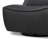 Kennett Black Swivel Chair - Ornate Home