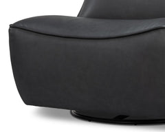 Kennett Black Swivel Chair - Ornate Home