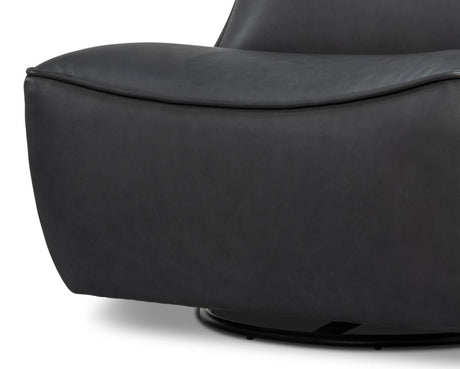 Kennett Black Swivel Chair - Ornate Home