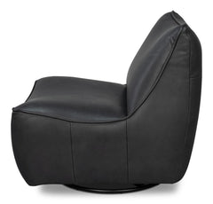 Kennett Black Swivel Chair - Ornate Home