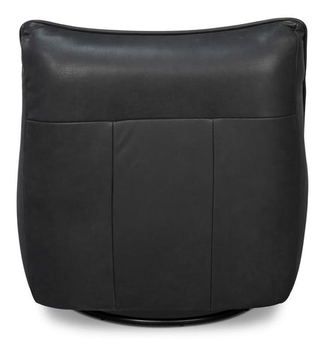 Kennett Black Swivel Chair - Ornate Home