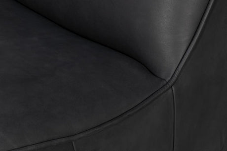 Kennett Black Swivel Chair - Ornate Home