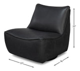 Kennett Black Swivel Chair - Ornate Home