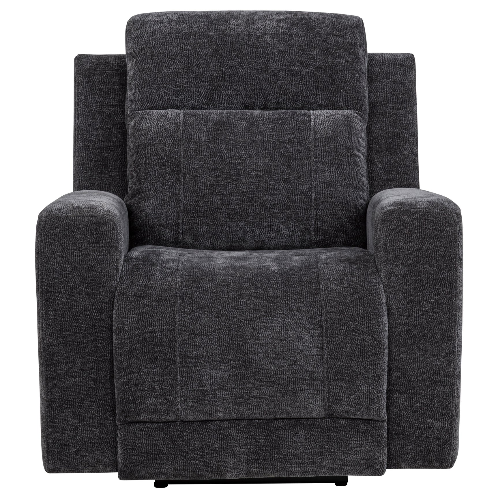 Kennett Dark Grey Chenille Upholstered Power Recliner Chair - Ornate Home