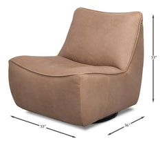 Kennett Grey Swivel Chair - Ornate Home