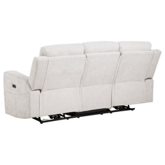 Kennett Ivory 2-piece Chenille Power Reclining Sofa Set - Ornate Home