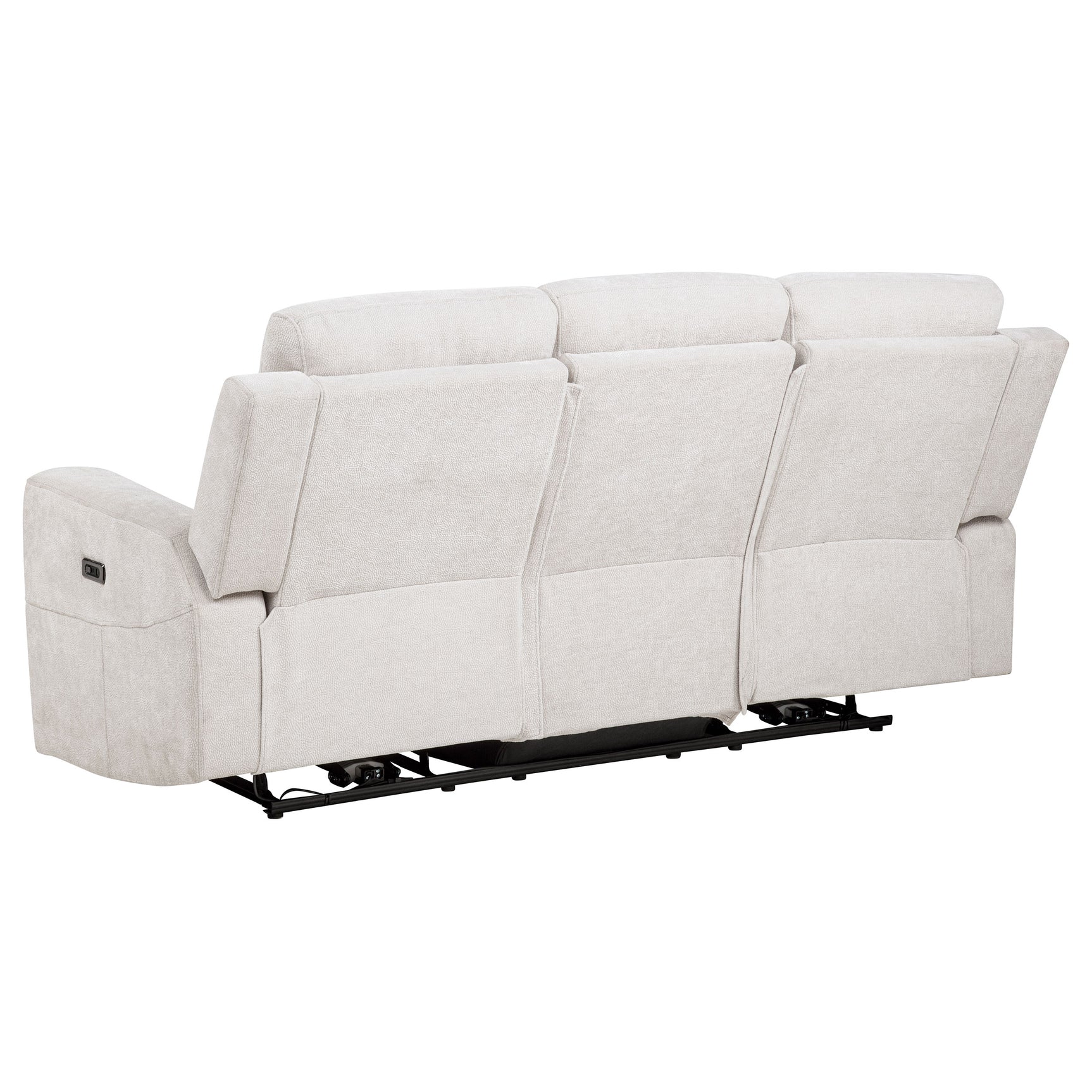 Kennett Ivory 3-piece Chenille Power Reclining Sofa Set - Ornate Home