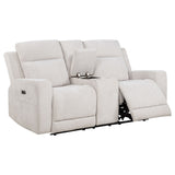 Kennett Ivory 3-piece Chenille Power Reclining Sofa Set - Ornate Home