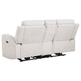 Kennett Ivory 3-piece Chenille Power Reclining Sofa Set - Ornate Home