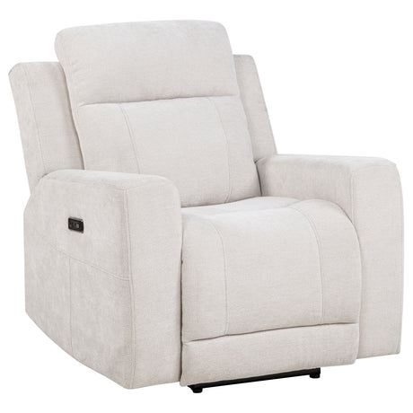 Kennett Ivory 3-piece Chenille Power Reclining Sofa Set - Ornate Home