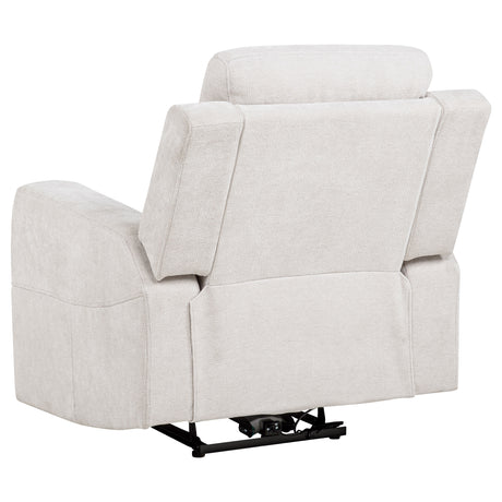 Kennett Ivory 3-piece Chenille Power Reclining Sofa Set - Ornate Home