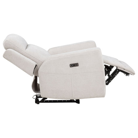 Kennett Ivory 3-piece Chenille Power Reclining Sofa Set - Ornate Home