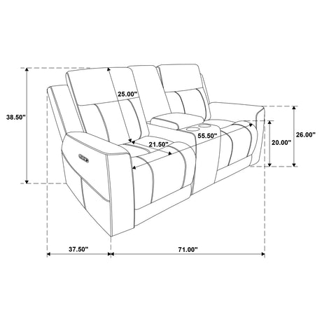 Kennett Ivory 3-piece Chenille Power Reclining Sofa Set - Ornate Home
