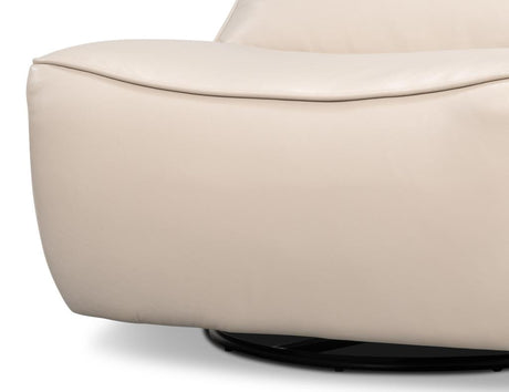 Kennett White Swivel Chair - Ornate Home