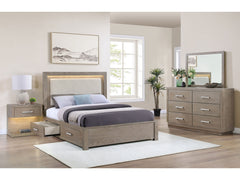 Kenora Barley Brown 4-piece Eastern King Bedroom Set - Ornate Home