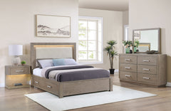 Kenora Barley Brown 4-piece Queen Bedroom Set - Ornate Home