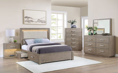 Kenora Barley Brown 5-piece California King Bedroom Set - Ornate Home