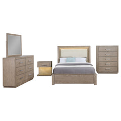Kenora Barley Brown 5-piece Eastern King Bedroom Set - Ornate Home