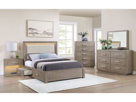 Kenora Barley Brown 5-piece Queen Bedroom Set - Ornate Home