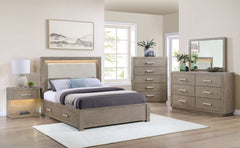 Kenora Barley Brown 5-piece Queen Bedroom Set - Ornate Home