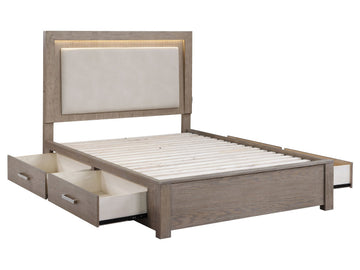 Kenora Barley Brown California King Storage Bed - Ornate Home