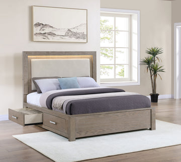 Kenora Barley Brown California King Storage Bed - Ornate Home