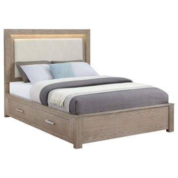 Kenora Barley Brown California King Storage Bed - Ornate Home