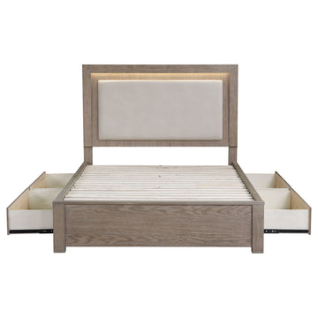 Kenora Barley Brown California King Storage Bed - Ornate Home