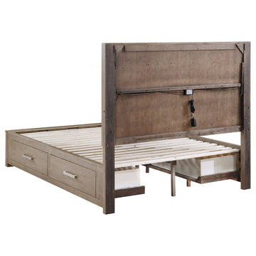 Kenora Barley Brown California King Storage Bed - Ornate Home