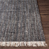 Kenora Charcoal Wool Area Rug - Clearance - Ornate Home